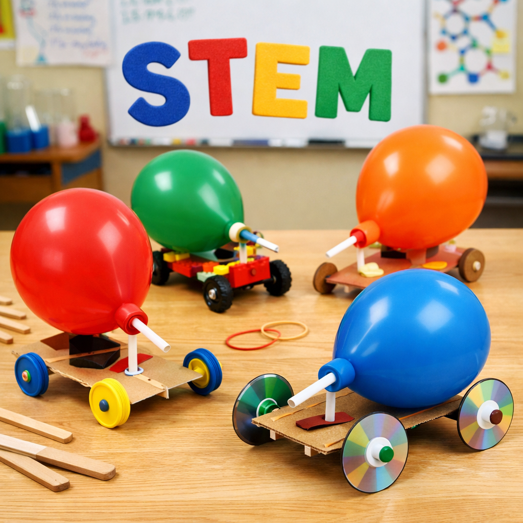 Balloon Buggies in STEM Exhibit