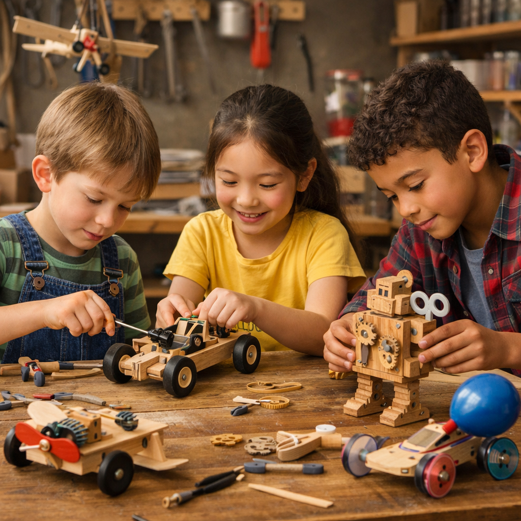 Children Playing with Moving Toys-2